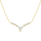 9ct Yellow Gold Pear Lab Grown Diamond Necklace 1