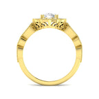 9ct Yellow Gold Cushion Cvd Old Cut Ring 2
