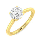18ct Two Tone Round Lab Grown Diamond Ring 1