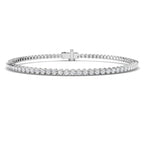 9ct White Gold Round Lab Grown Diamond Bracelet 1