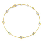 9ct Yellow Gold Oval Lab Grown Diamond Bracelet 1