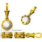 9ct Yellow Gold Round Lab Grown Diamond Pendant 2