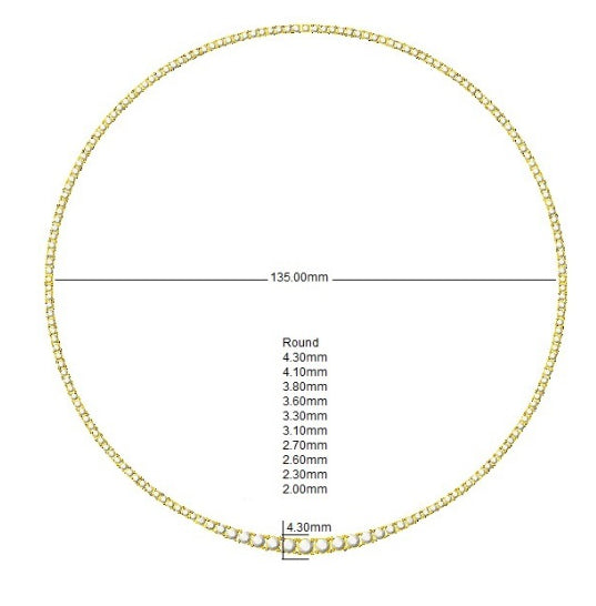 9ct Yellow Gold Round Lab Grown Diamond Necklace 2