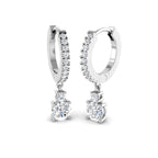 9ct White Gold Round Lab Grown Diamond Earrings 1