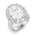 9ct White Gold Oval Lab Grown Diamond Ring 1