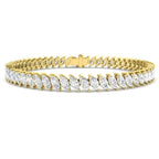 9ct Yellow Gold Marquise Lab Grown Diamond Bracelet 1