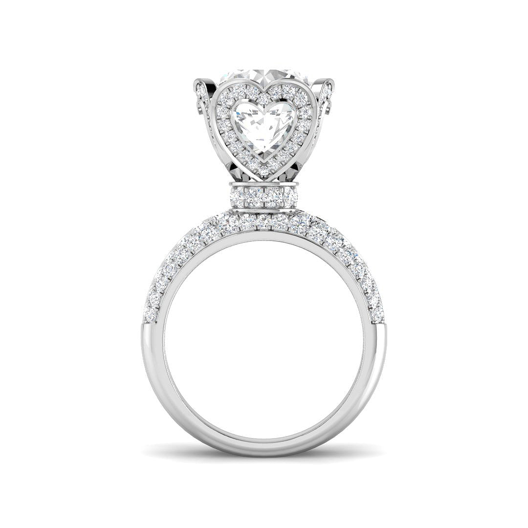 9ct White Gold Round Lab Grown Diamond Ring 2