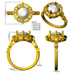 9ct Yellow Gold Round Lab Grown Diamond Ring 3