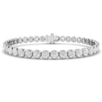 9ct White Gold Round Lab Grown Diamond Bracelet 1