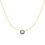 9ct Yellow Gold Round Lab Grown Diamond Necklace 1