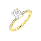 9ct Yellow Gold Cushion Lab Grown Diamond Ring 1