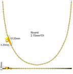 9ct Yellow Gold Round Lab Grown Diamond Necklace 2