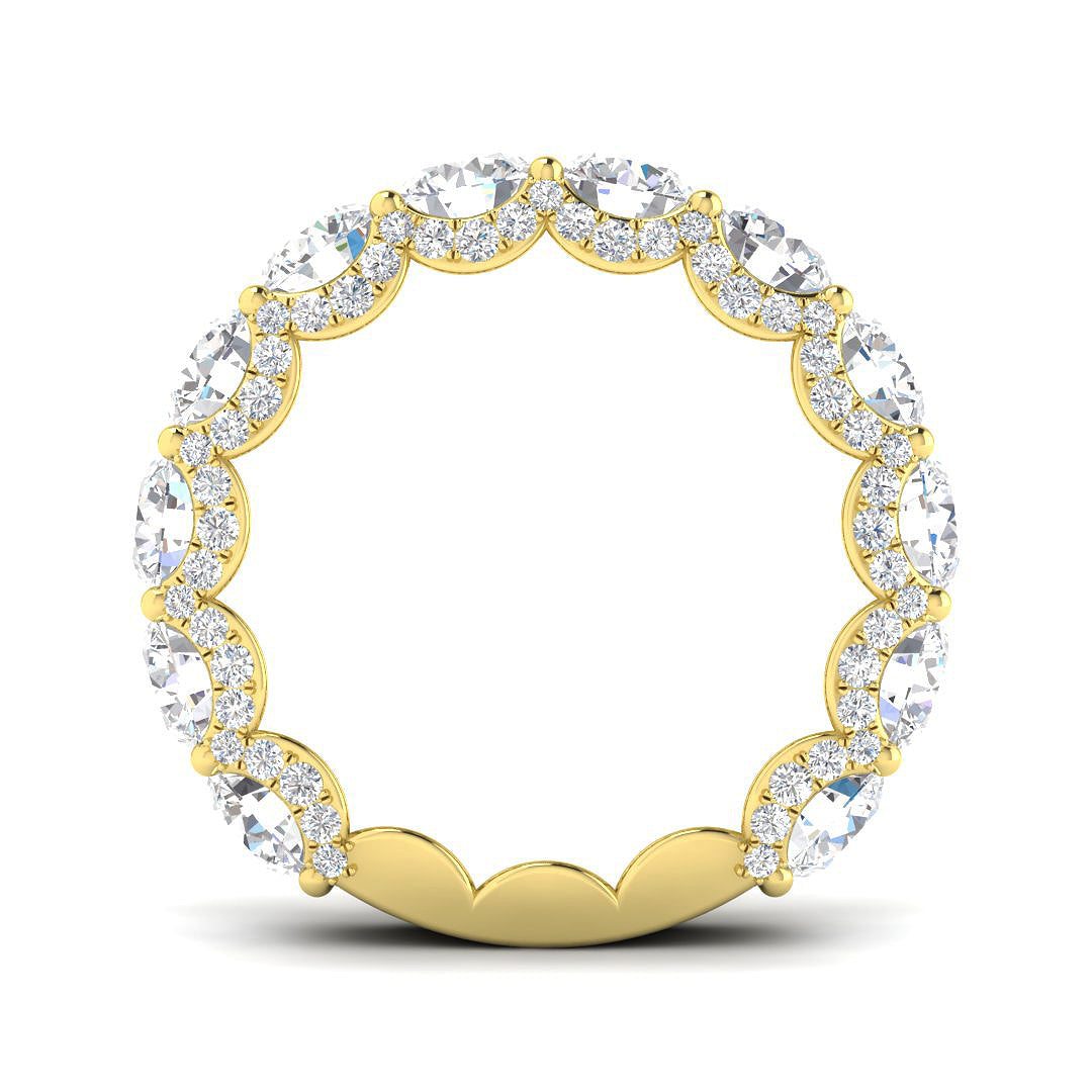 9ct Yellow Gold Round Lab Grown Diamond Ring 2