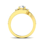 9ct Yellow Gold Round Lab Grown Diamond Ring 2