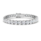 9ct White Gold Round Lab Grown Diamond Bracelet 1