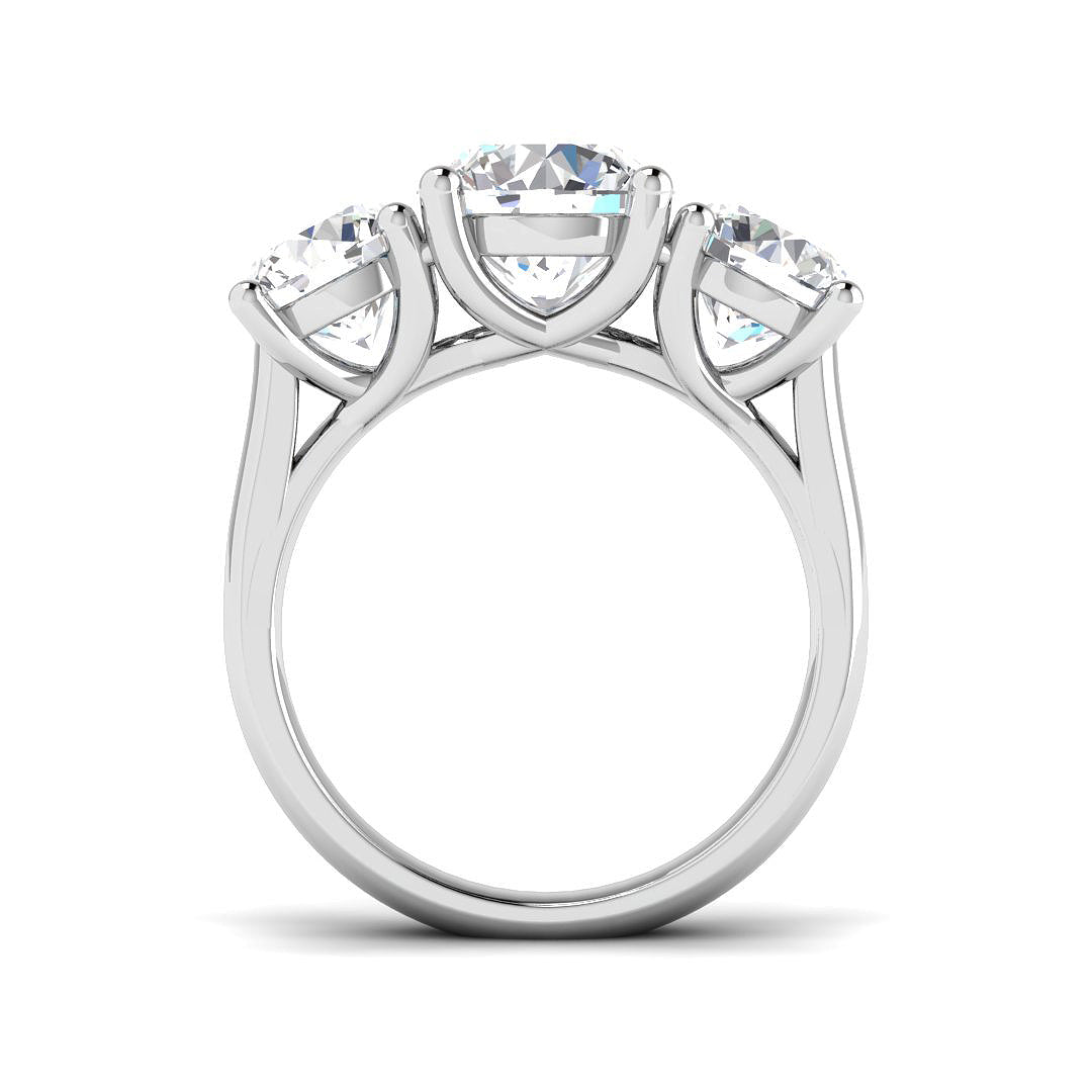 9ct White Gold Round Lab Grown Diamond Ring 2