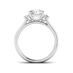 Platinum Asscher Cut and Cadillac Lab Grown Diamond Ring 2