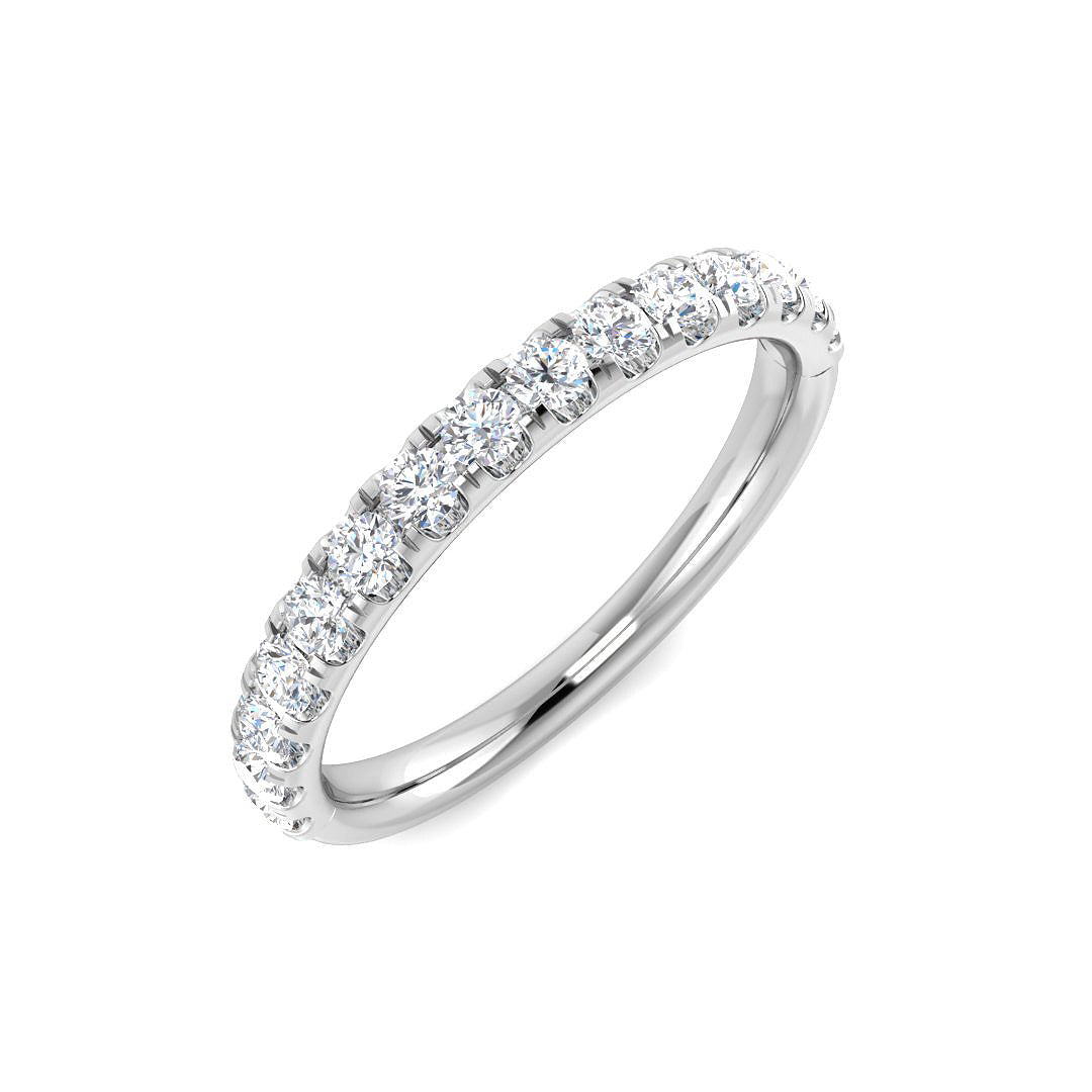 9ct White Gold Round Diamond Ring 1