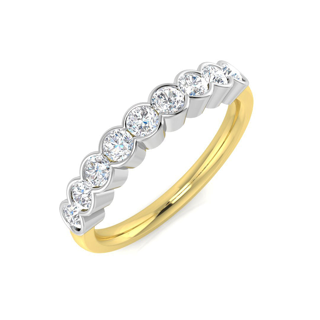 18ct Yellow Gold Round Lab Grown Diamond Ring 1