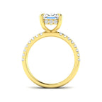 18ct Yellow Gold Radiant Lab Grown Diamond Ring 2