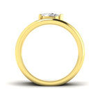 9ct Yellow Gold Pear Lab Grown Diamond Ring 2