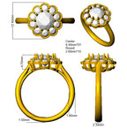 9ct Yellow Gold Round Lab Grown Diamond Ring 3