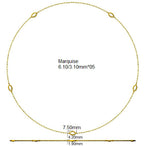 9ct Yellow Gold Marquise Lab Grown Diamond Necklace 2
