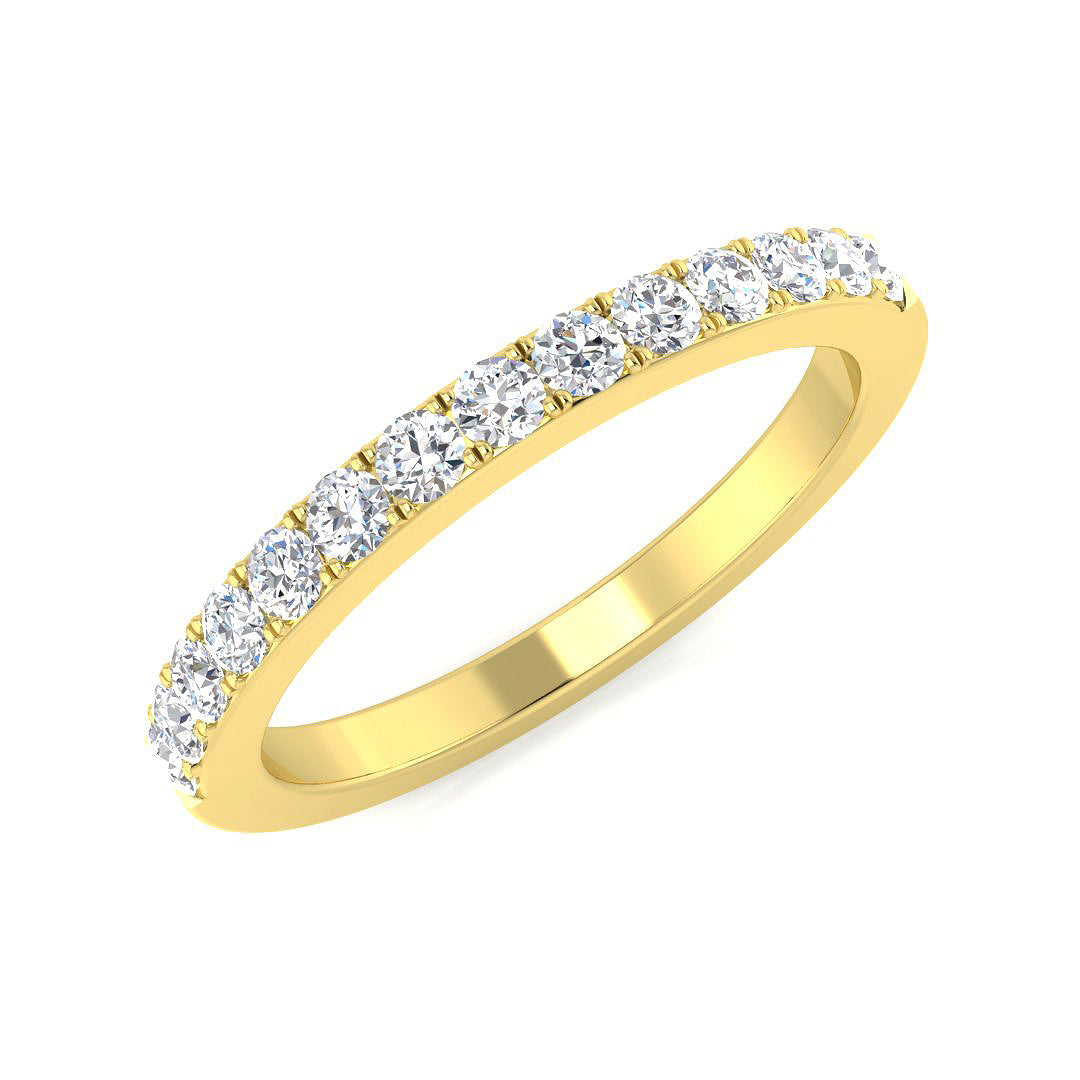 18ct Yellow Gold Round Lab Grown Diamond Ring 1