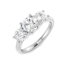 9ct White Gold Round Lab Grown Diamond Ring 1