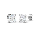 9ct White Gold Round Lab Grown Diamond Earrings 1