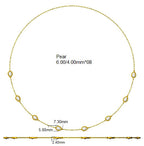 9ct White Gold Pear Lab Grown Diamond Necklace 2