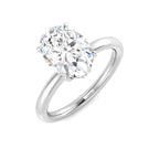 Platinum Oval Lab Grown Diamond Ring 1