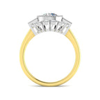 9ct Two Tone Baguette Cvd Old Cut and Lab Grown Diamond Ring 2