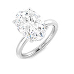 9ct White Gold Oval Lab Grown Diamond Ring 1