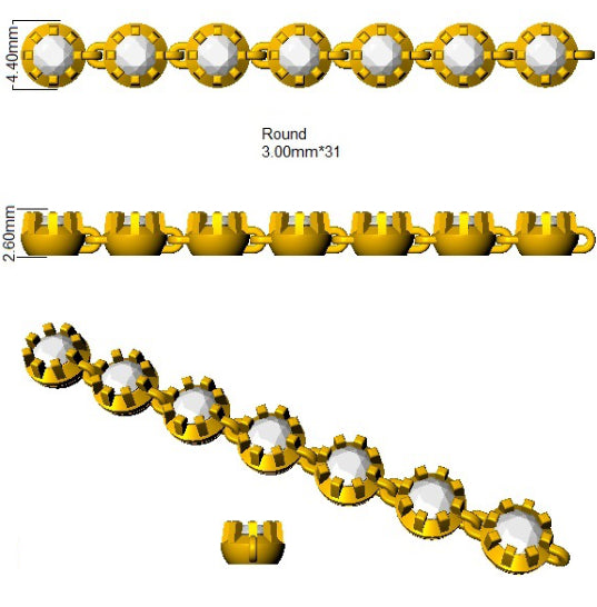 9ct Yellow Gold Round Lab Grown Diamond Bracelet 2