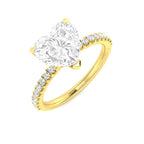 18ct Yellow Gold Heart Lab Grown Diamond Ring 1