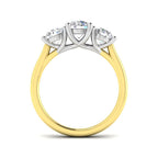 18ct Two Tone Round Lab Grown Diamond Ring 2