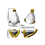 9ct White Gold Pear Lab Grown Diamond Earrings 2