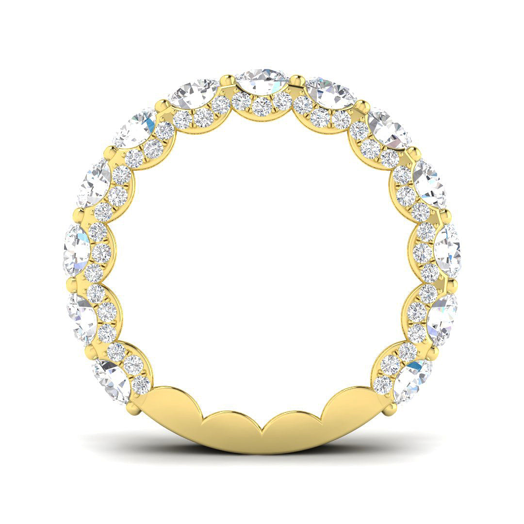 9ct Yellow Gold Round Lab Grown Diamond Ring 2