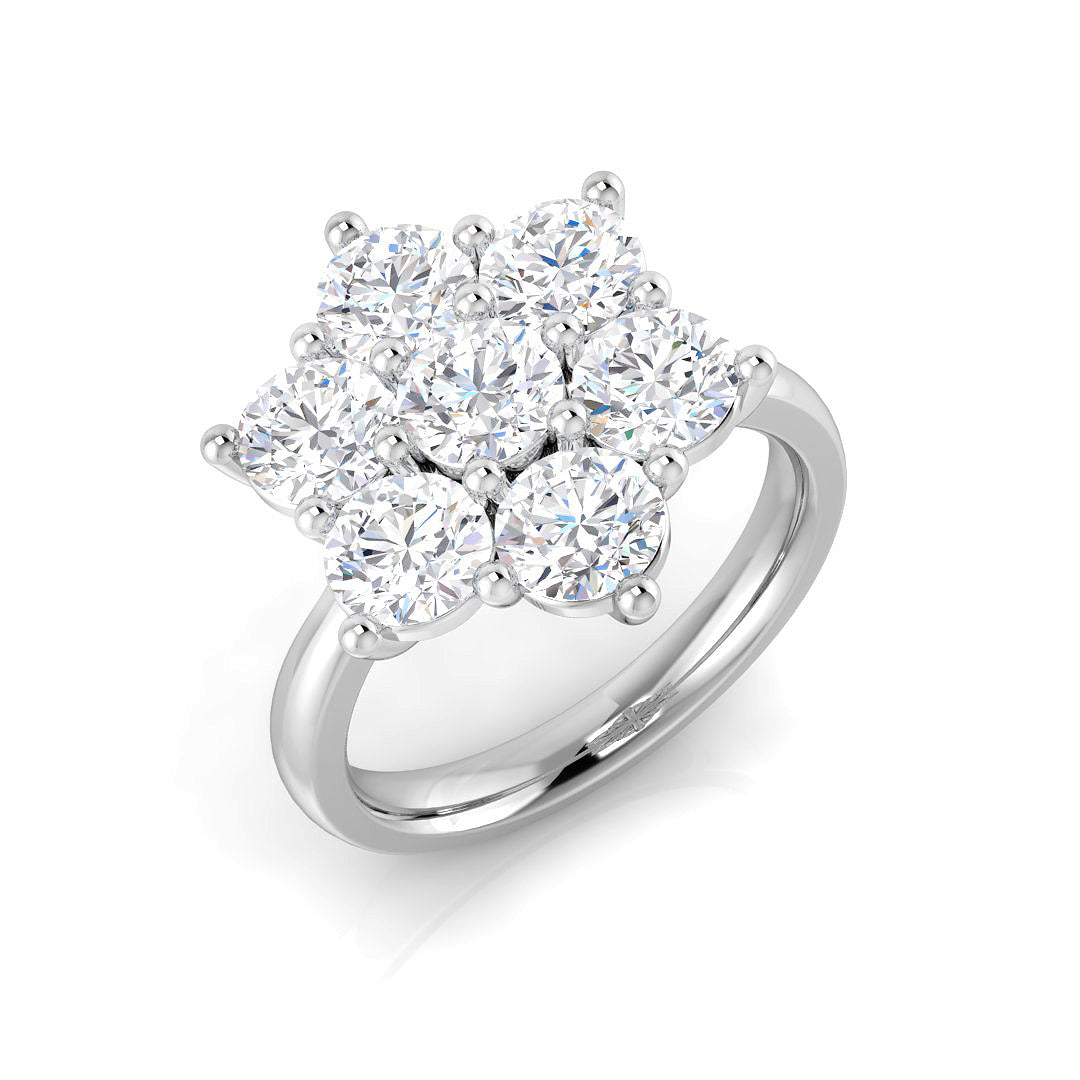 Platinum Round Lab Grown Diamond Ring 1