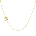9ct Yellow Gold Round Lab Grown Diamond Necklace 1