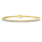 9ct Yellow Gold Round Lab Grown Diamond Bracelet 1