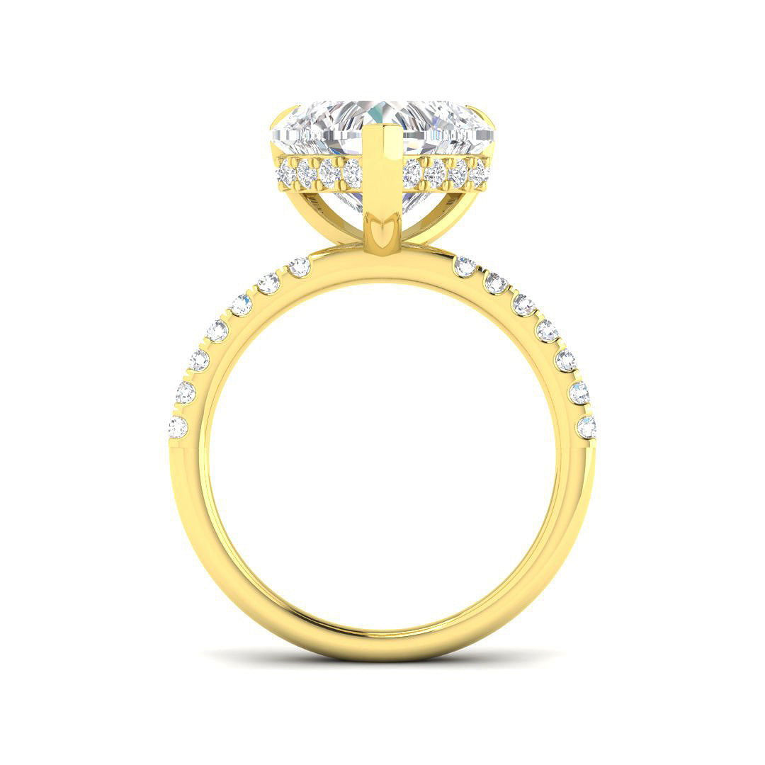 9ct Yellow Gold Heart Lab Grown Diamond Ring 2