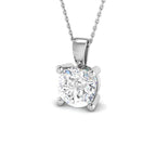9ct White Gold Round Lab Grown Diamond Pendant 1
