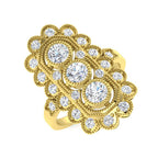 9ct Yellow Gold Round Cvd Old Cut Ring 1