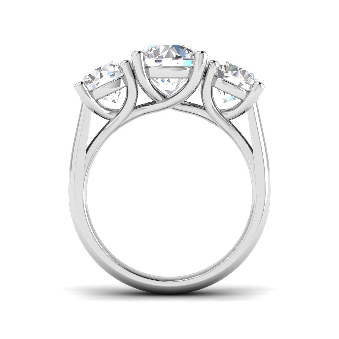 9ct White Gold Round Lab Grown Diamond Ring 2