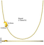 9ct Yellow Gold Round Lab Grown Diamond Necklace 2