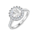 9ct White Gold Round Lab Grown Diamond Ring 1