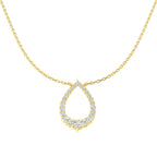 9ct Yellow Gold Round Lab Grown Diamond Necklace 1