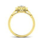 9ct Yellow Gold Oval Lab Grown Diamond Ring 2